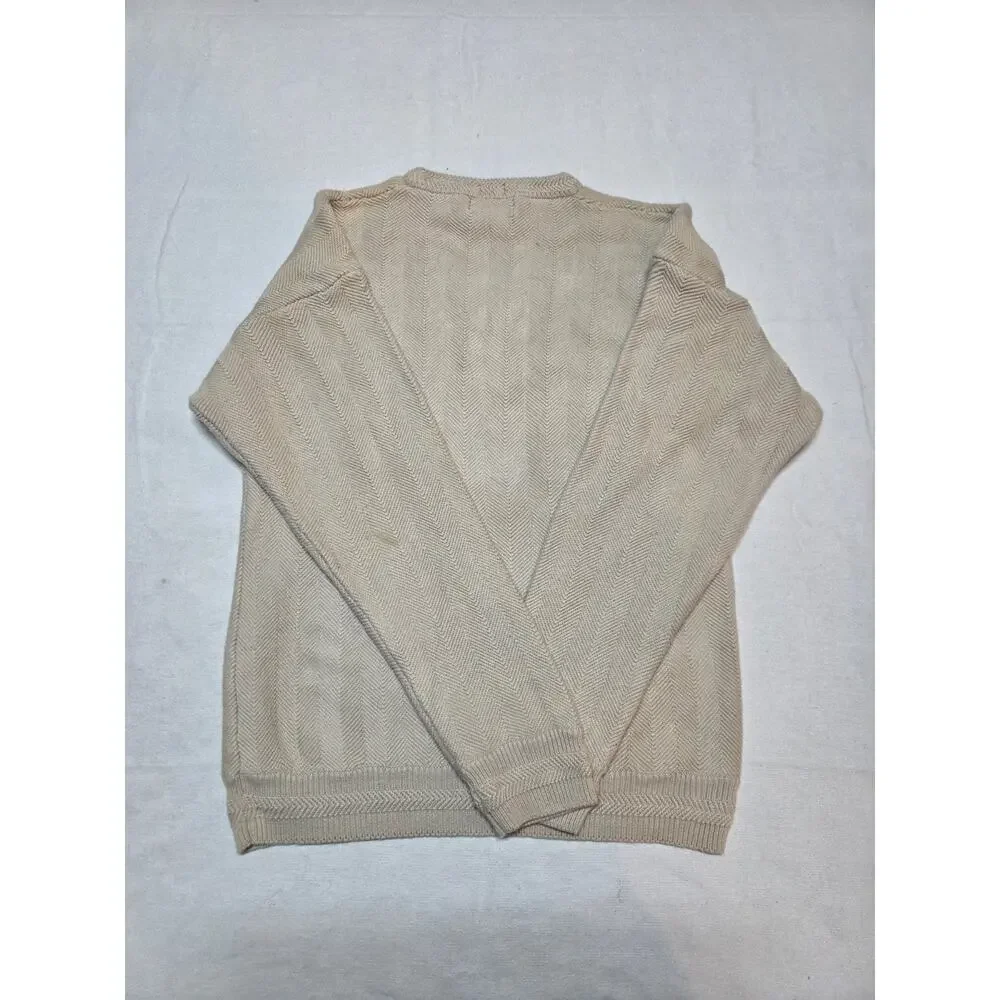 Chaps Ralph Lauren Hand Framed Tan Sweater Men's Size L